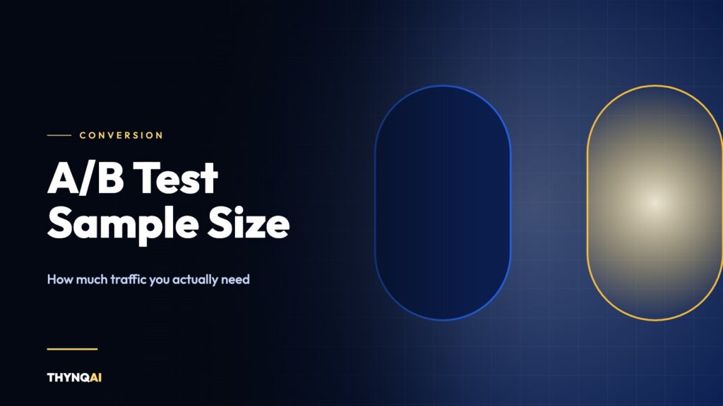 Two identical portals side by side, one lit gold, illustrating an A/B test comparison