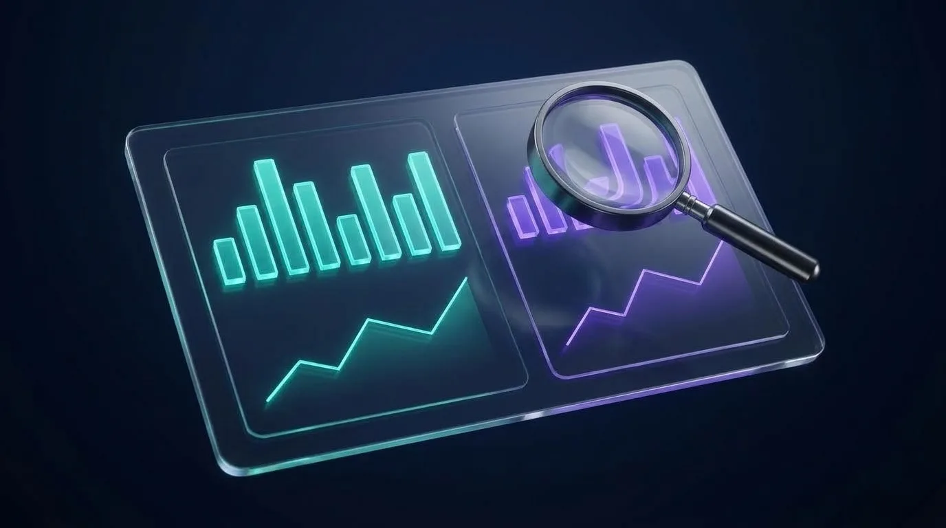 Analytics dashboard comparing AI Max matches against advertiser keywords
